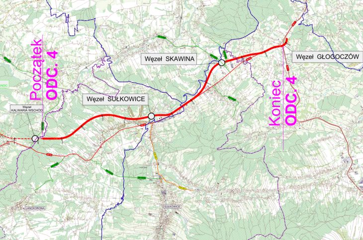 BDI Kalwaria Zebrzydowska–Głogoczów. Źródło: GDDKIA